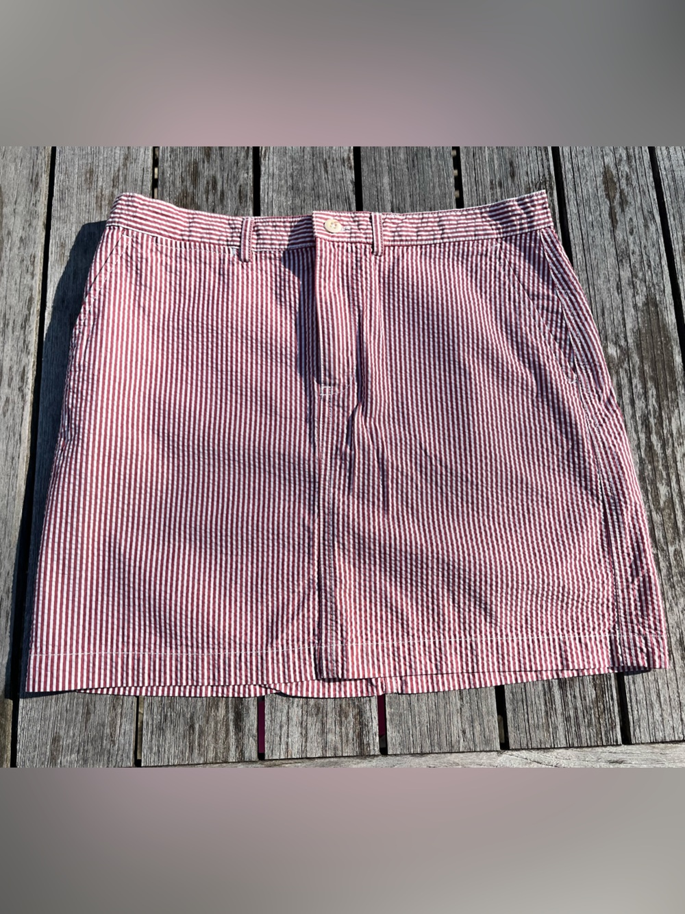 RALPH LAUREN SUPPORT COTTON SEERSUCKER SKIRT. SIZE 6